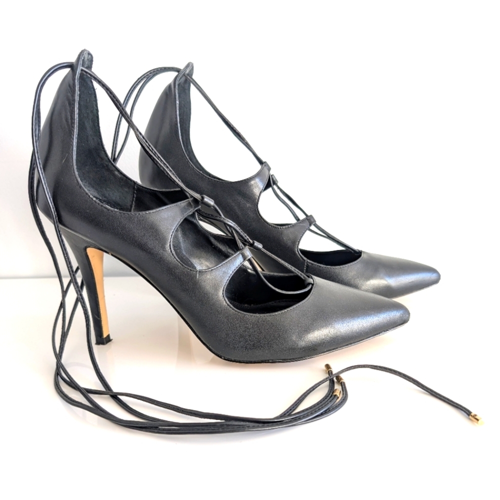 Saks Fifth Avenue strappy pumps